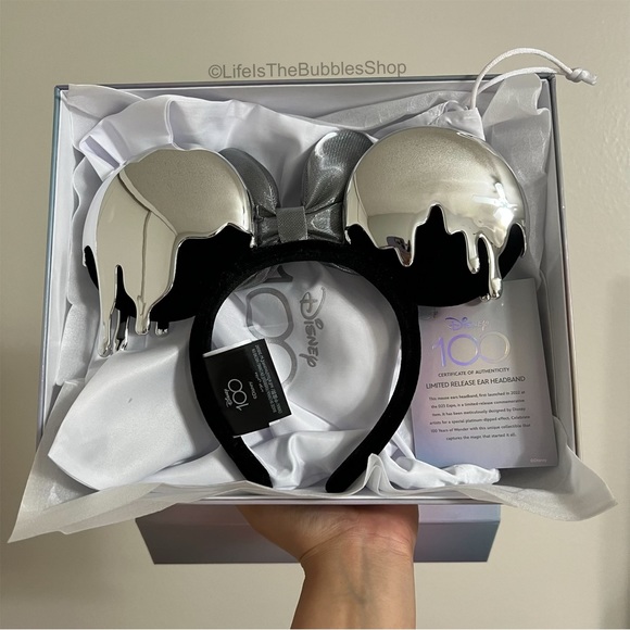Disney - Limited Edition Platinum Dripping Disney100 Mickey Headband - Picture 2 of 4